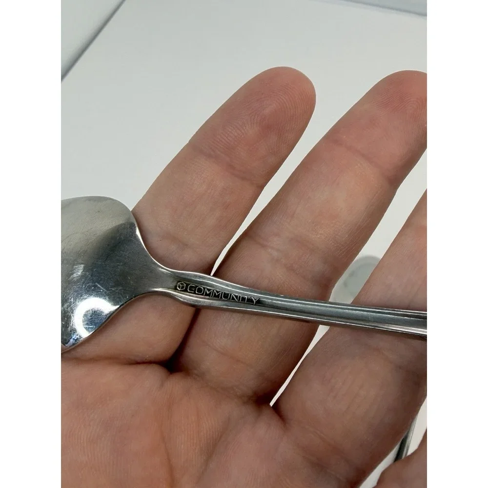 Community Tennyson Cube Teaspoons Set Of 3 Oneida Stainless Steel